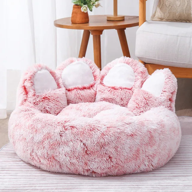 Dog Bed Cat Pet Sofa Cute Bear Paw Shape Comfortable Cozy