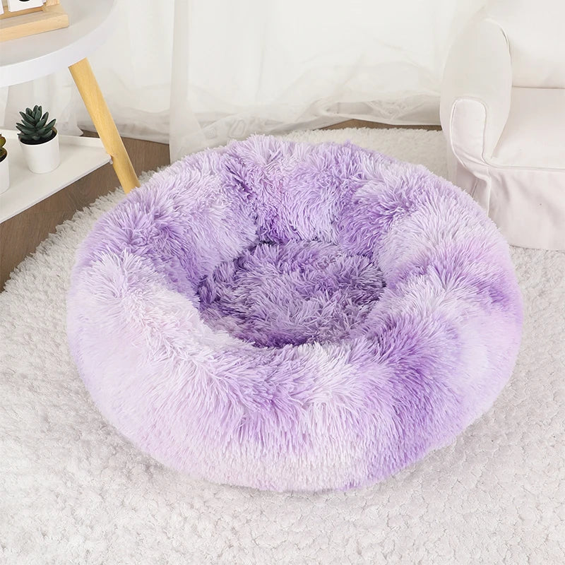 Dog Bed Donut Big Large Round Basket Plush Beds for Dogs