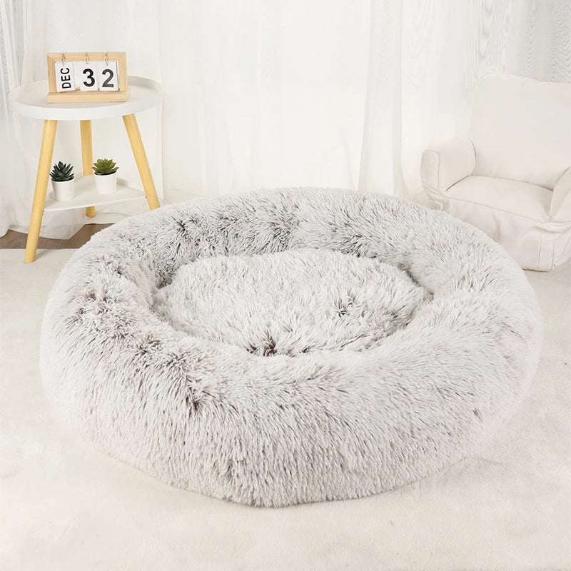 Dog Bed Donut Big Large Round Basket Plush Beds for Dogs