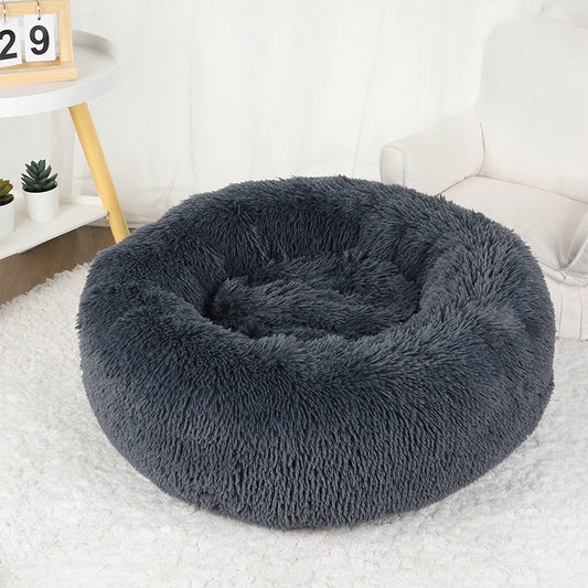 Dog Bed Donut Big Large Round Basket Plush Beds for Dogs